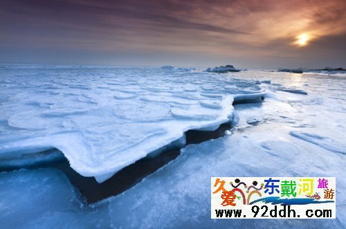 冰封渤海，极地景观-自驾拍摄北戴河冰海